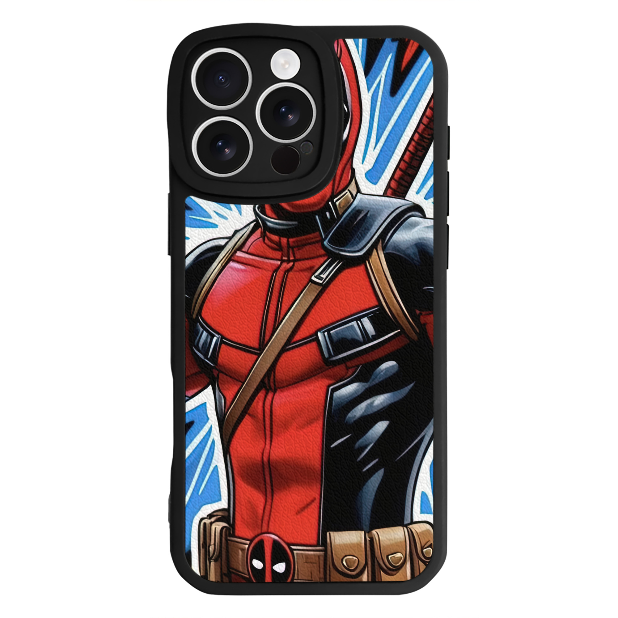 （画像用） Deadpool デッドプール 【iPhone 16シリーズ対応】シリコンスマホケース（レザー調） 材質：シリコン